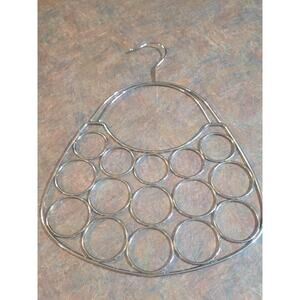 Silver metal Scarf Hanger with 15 Holes purse shaped 15" x 11.5"(2 Pk)